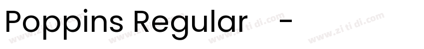 Poppins Regular字体字体转换